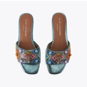 Kurt Geiger Women's Blue and Multicolor Embellished Sandals